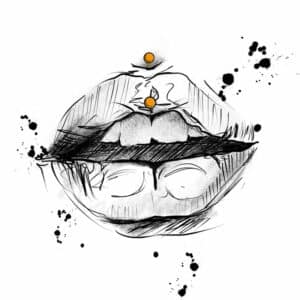 Mund vertikales oberlippenpiercing 300x300